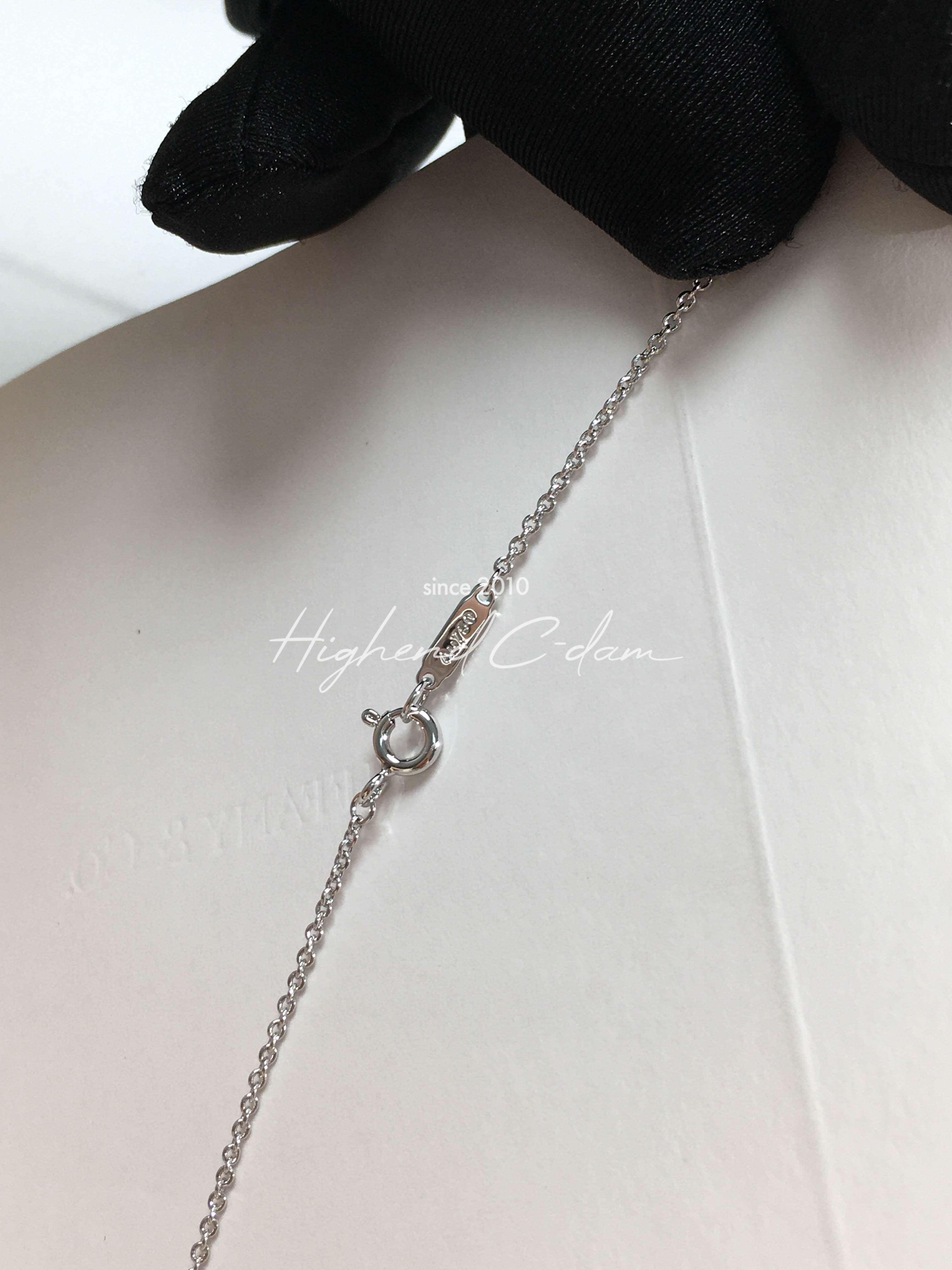 티파니 스마일 목걸이 (3.6CM) (V-gold소재) (컬러 로즈골드, 화이트골드)