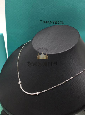 티파니 스마일 목걸이 (3.6CM) (V-gold소재) (컬러 로즈골드, 화이트골드)