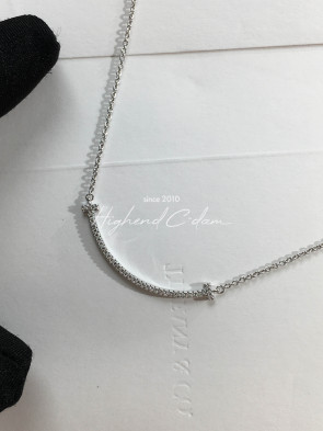 티파니 스마일 목걸이 (3.6CM) (V-gold소재) (컬러 로즈골드, 화이트골드)