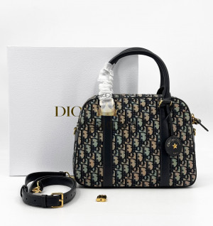 디올 24SS 오블리크 볼링백 라지 토트백 블루 M1341UTZ