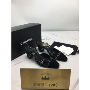 샤넬 트위드 슬링백 미들힐 (굽 6.5cm)