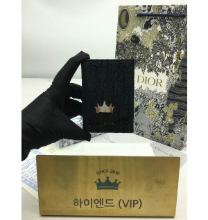 디올 버티컬 2단 카드지갑 (컬러 블랙)