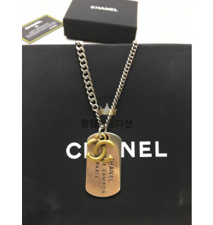 샤넬 cc tags 레터 체인 빈티지 목걸이