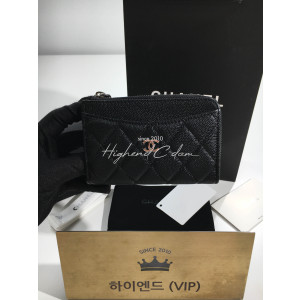 샤넬 클래식 지퍼 카드지갑 AP3179 (캐비어 은장)