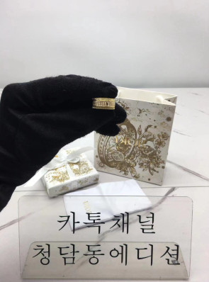 디올 반지 (컬러 핑크, 화이트) (V-gold소재)