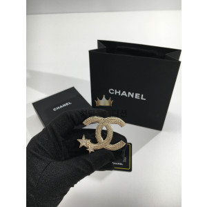 샤넬 cc 스타 다이아 브로치