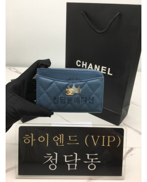 샤넬 클래식 지퍼 카드지갑 AP3179 (컬러 블루)