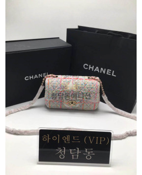 샤넬 24C 클래식백 트위드 뉴미니 20cm