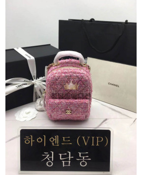 샤넬 24P 트위드 미니 백팩