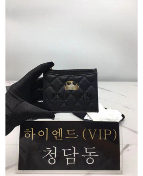 샤넬 클래식 캐비어 지퍼 카드홀더 (컬러 블랙)