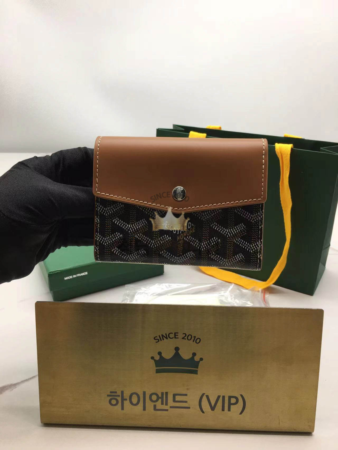 고야드 생 가브리엘 지갑 (컬러 블랙탄(브라운))