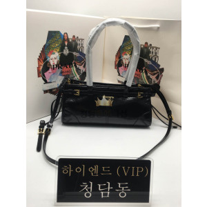 프라다 미디엄 나플락 페이던트 가죽 핸드백 1BA426