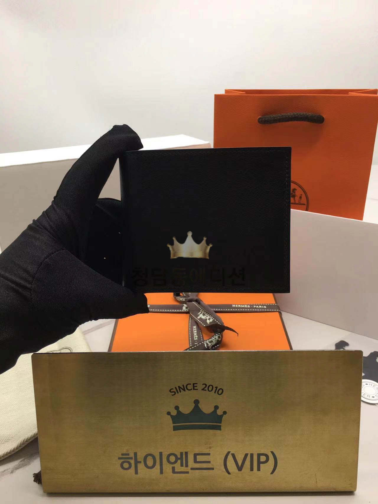 에르메스 시티즌 반지갑 (컬러 블랙)