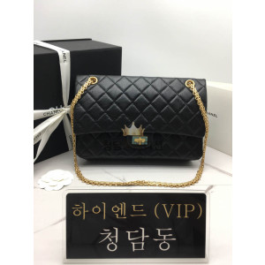 샤넬 2.55 플랩백 골드버클 라지