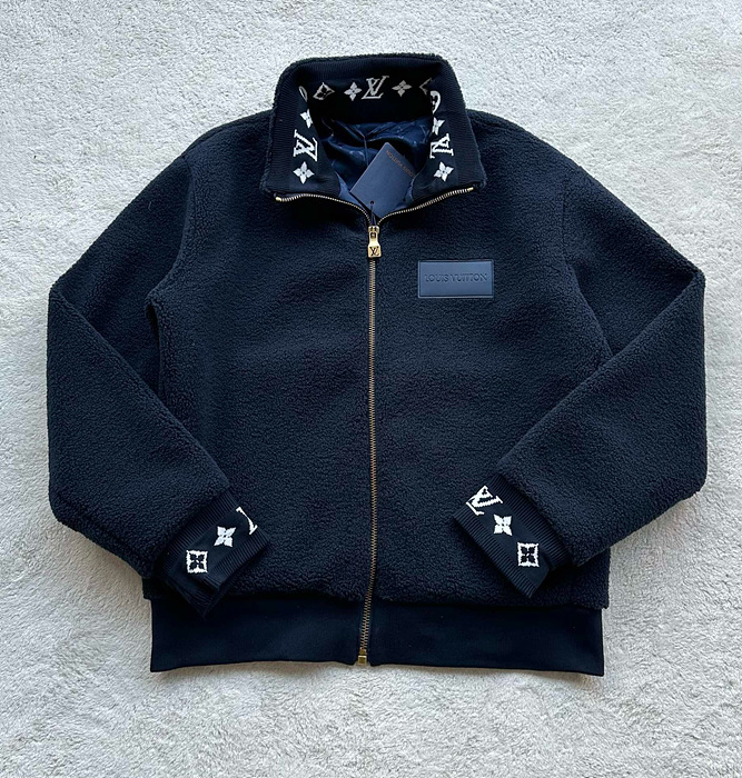 루이비통 레더 패치 플리스 블루종 (남녀공용)