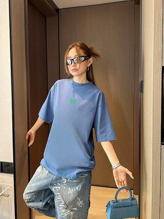 발렌시아가 반팔 (남녀공용) (컬러 블루,블랙)