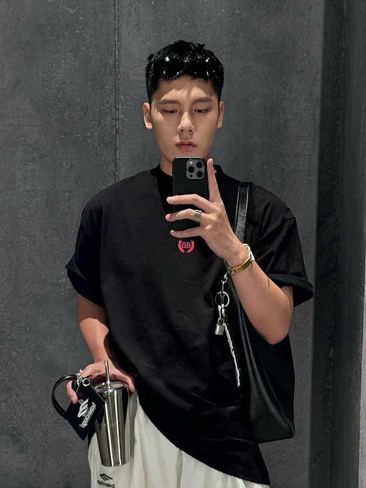 발렌시아가 반팔 (남녀공용) (컬러 블루,블랙)