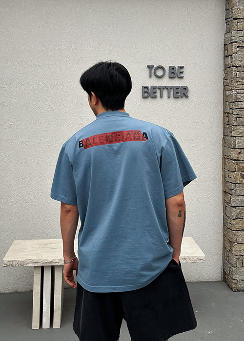 발렌시아가 반팔 (남녀공용) (컬러 소라,블랙)