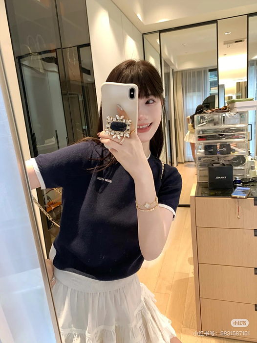 미우미우 니트 반팔