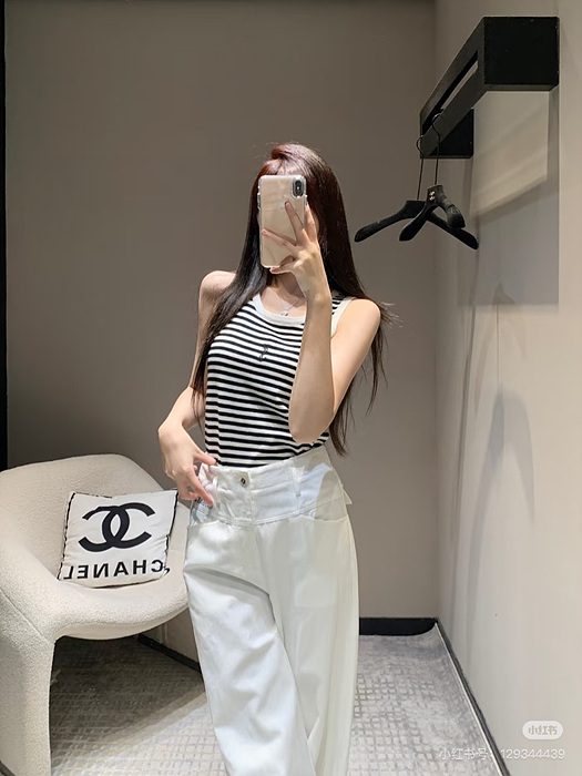 생로랑 스트라이프 나시