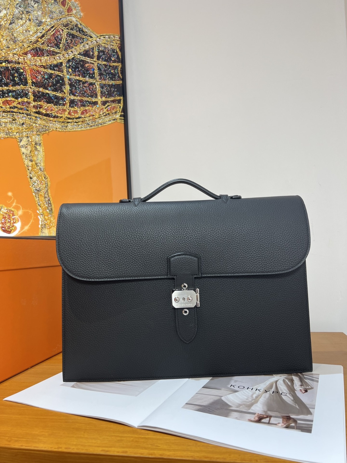 에르메스 삭 아 데페쉬 라이트 1-37 브리프케이스 반수공