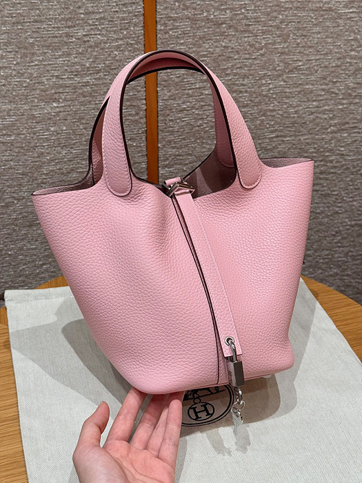 에르메스 피코탄18 올수공 은장 (컬러 로즈사쿠라)