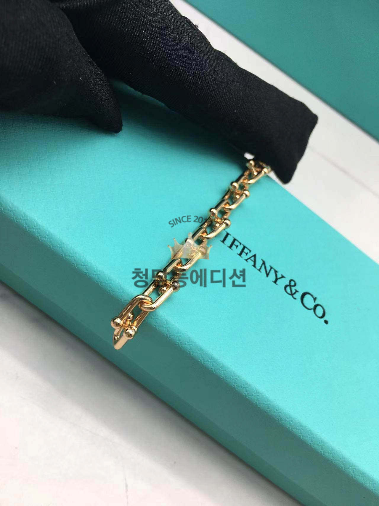 티파니 팔찌 하드웨어 스몰 링크 브레이슬릿 (컬러 로즈골드)