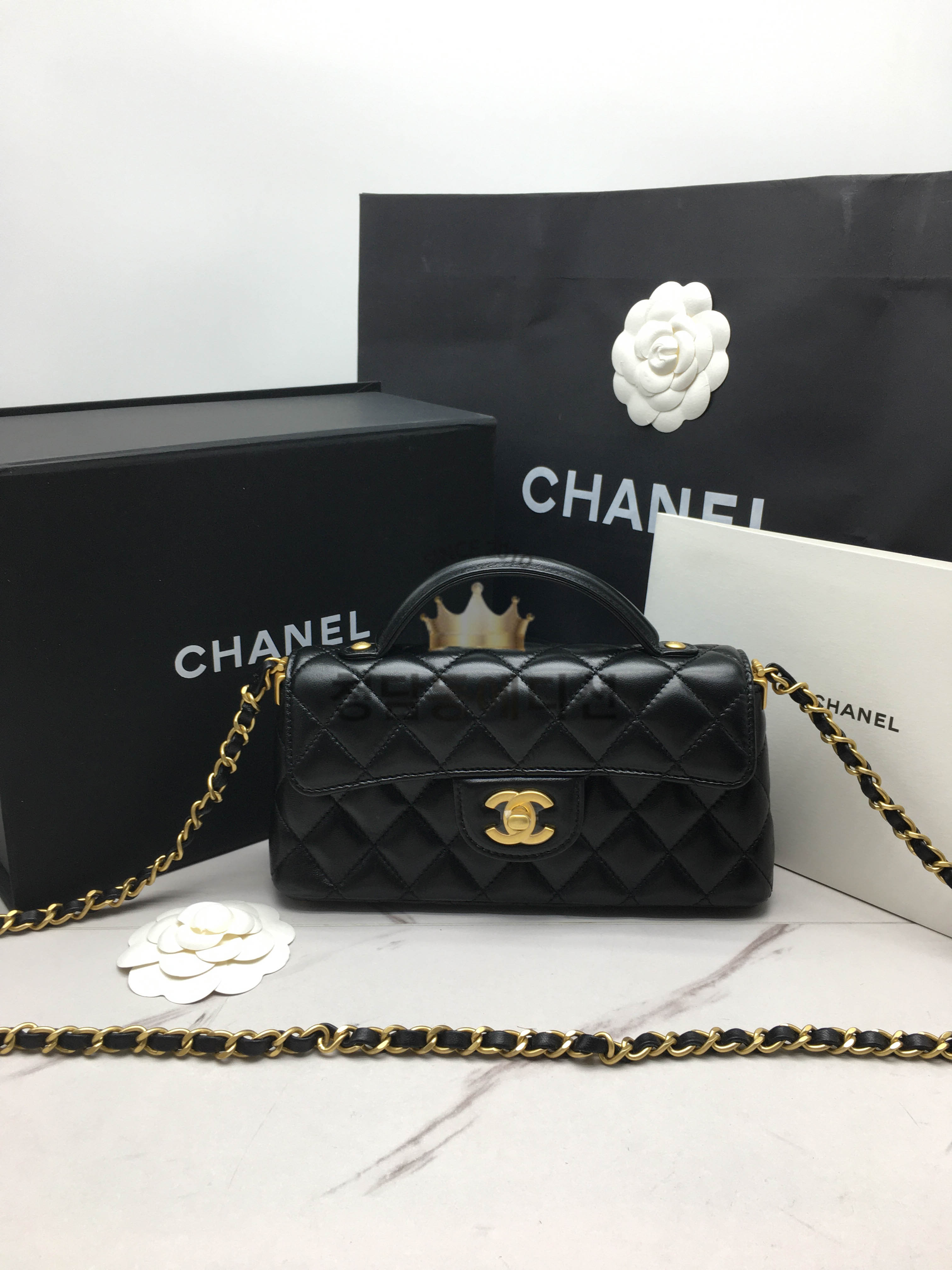 샤넬 탑핸들 체인 숄더백 미니 25P AS5354