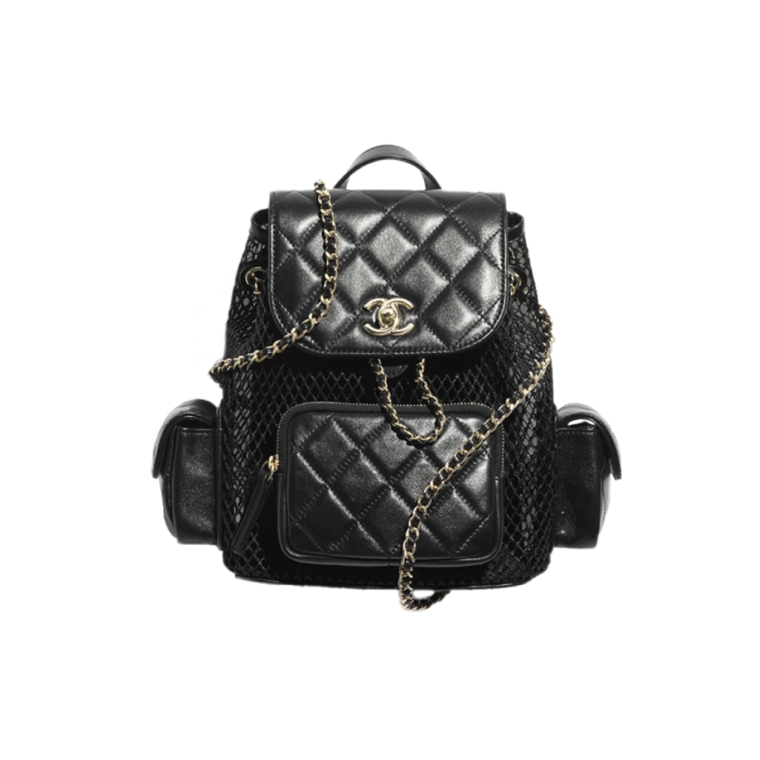 샤넬 25SS 메쉬 네트 체인 듀마 백팩 램스킨 블랙 AS5484 미디움 (하이엔드급)