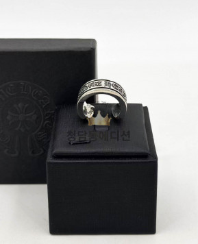 크롬하츠 스크롤 라벨 말발굽 링