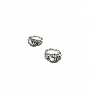 크롬하츠 플로랄 크로스 하트 링