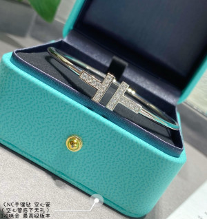 티파니 T와이어 팔찌 다이아 브레이슬릿 (컬러 화이트골드)