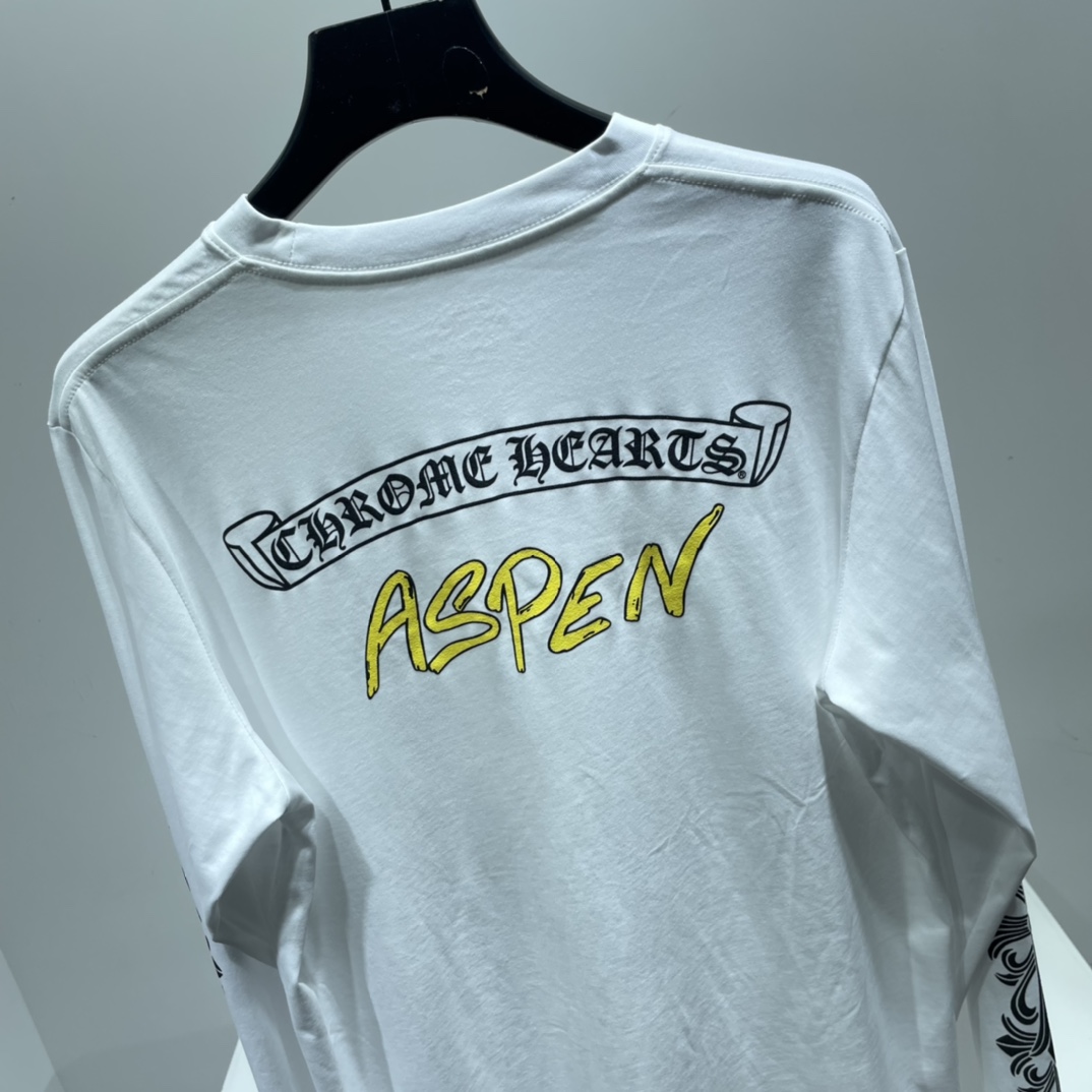 크롬하츠 매티 보이 Aspen 익스클루시브 포켓 티셔츠 (남녀공용) (컬러 블랙,화이트)