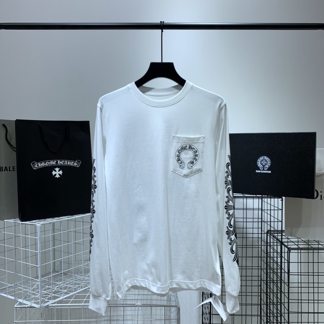 크롬하츠 홀스슈 로고 롱 슬리브 (남녀공용)
