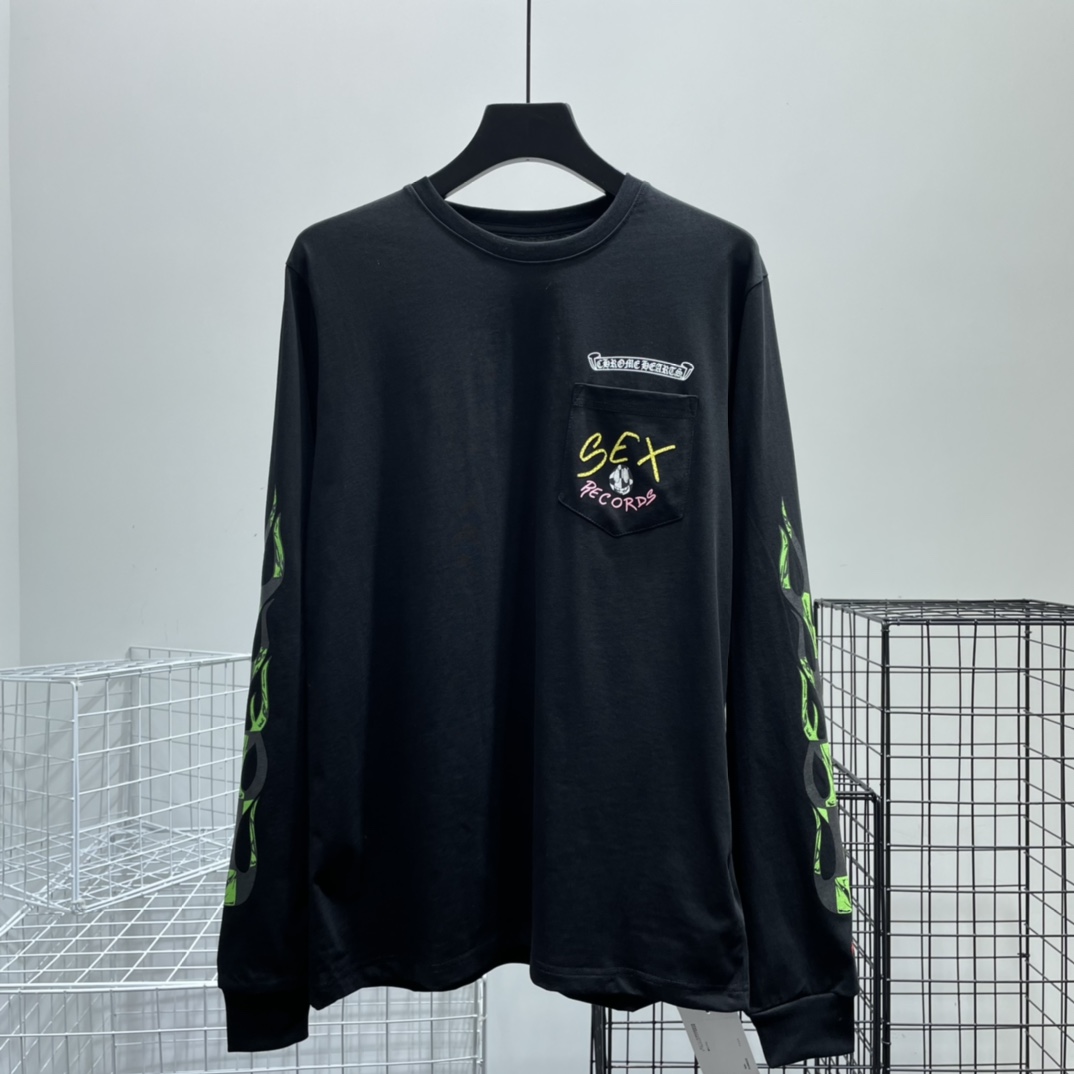 크롬하츠 매티 보이 레코드 플레임 롱 슬리브 (남녀공용)