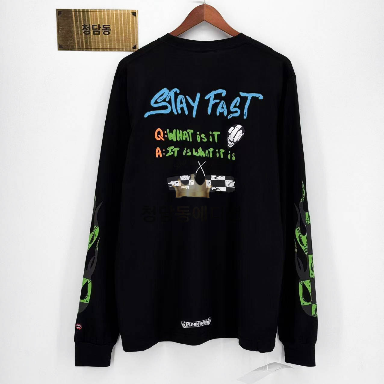 크롬하츠 매티 보이 레코드 플레임 롱 슬리브 (남녀공용)