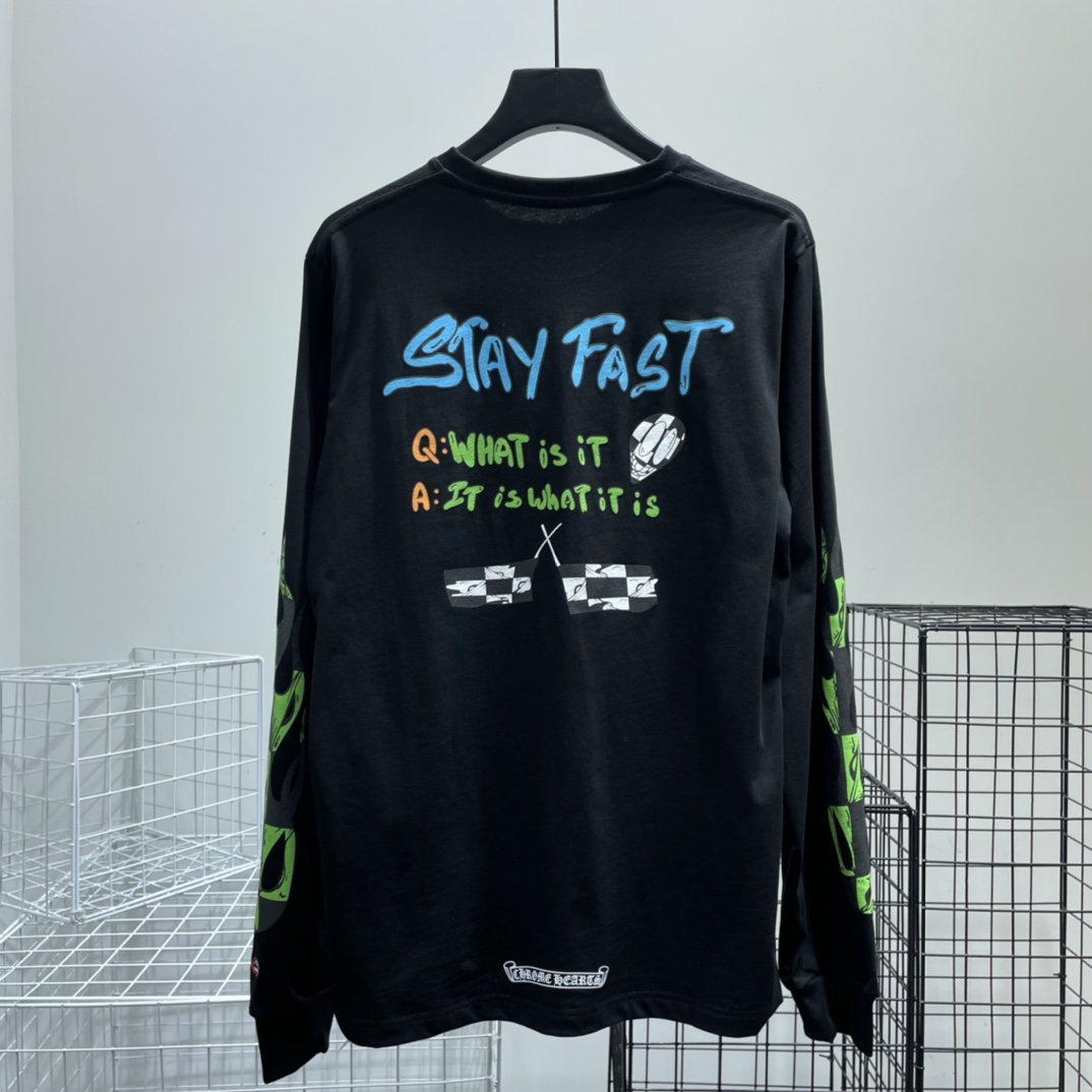 크롬하츠 매티 보이 레코드 플레임 롱 슬리브 (남녀공용)