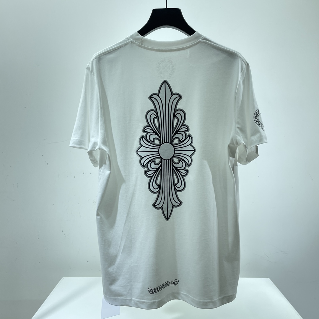 크롬하츠 플로럴 크로스 반팔 (남녀공용)