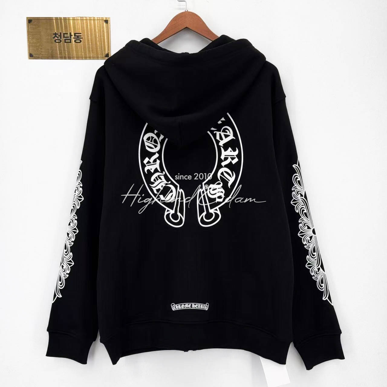 크롬하츠 홀스슈 플로랄 플리스 후드집업 (남성용)