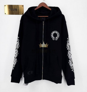 크롬하츠 홀스슈 플로랄 플리스 후드집업 (남성용)