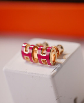 에르메스 팝아슈 귀걸이 (컬러 핫핑크) (미니 팝 / 팝)