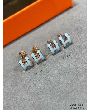 에르메스 팝아슈 귀걸이 (컬러 스카이블루) (미니 팝 / 팝)