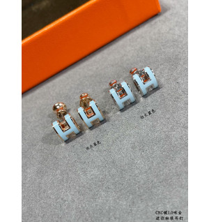 에르메스 팝아슈 귀걸이 (컬러 스카이블루) (미니 팝 / 팝)