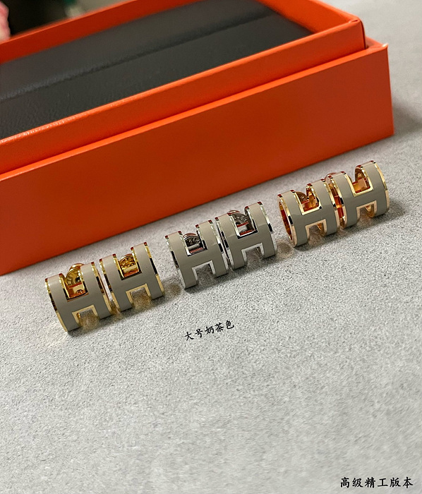 에르메스 팝아슈 귀걸이 (컬러 마론 글라쎄) (미니 팝 / 팝)