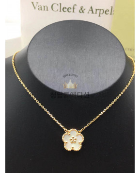 반클리프 럭키 스프링 목걸이 (줄컬러 로즈골드)