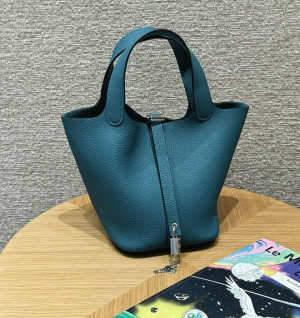 에르메스 피코탄18 올수공 (금장/은장) (컬러 블루 이즈미르)