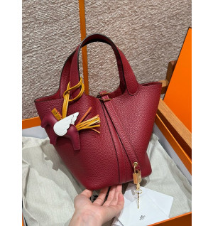 에르메스 피코탄18 올수공 (금장/은장) (컬러 루즈 그레나)