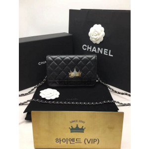 샤넬 클래식 WOC 숄더 체인 월렛백 은장 (upgarde ver.) (턴락)