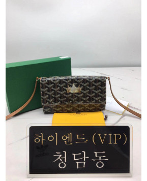 고야드 바렌 플랩 장지갑 (스트랩.ver) (컬러 블랙탄(브라운))