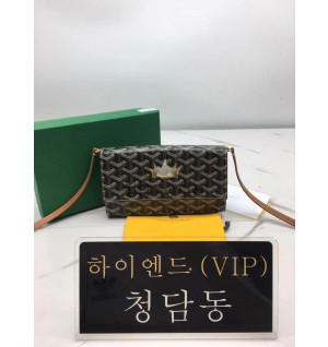 고야드 바렌 플랩 장지갑 (스트랩.ver) (컬러 블랙탄(브라운))